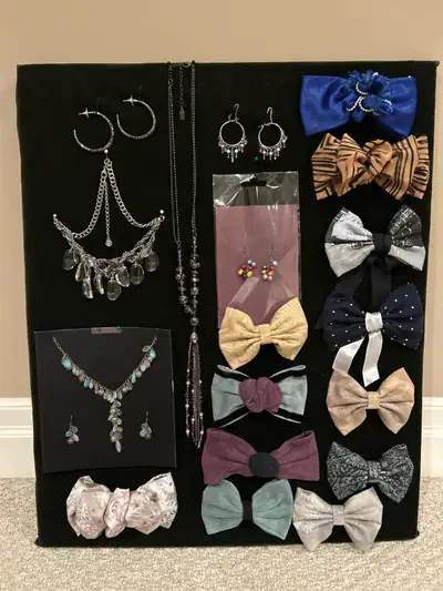 Handcrafted Hair accessories & Jewelry pieces 18 pieces in total, View more