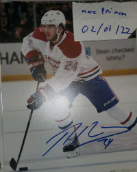 Phillip Danault signed 8x10 photos Canadiens Blackhawks Hockey