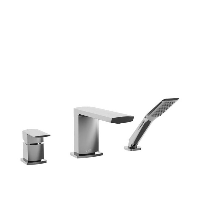 3-Piece Deckmount Tub Filler with Handshower Chrome in Plumbing, Sinks, Toilets & Showers in Belleville - Image 2
