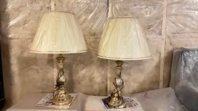 Table lamps x2 lightbulbs included, View more
