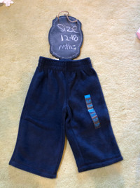 Brand New boys Navy Children's Place Fleece Pants - 12-18 mths