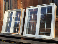 real wood windows. About 4 feet square