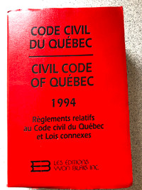 2 livres Code civil du Québec et le petit informateur Canadien +