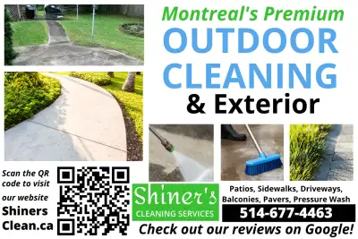 #1 OUTSIDE CLEANING for PATIO, BALCONY, DRIVEWAY, Pressure Wash, View more