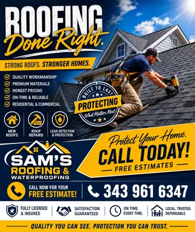 ROOFING FREE ESTIMATES 343 961 6347, View more