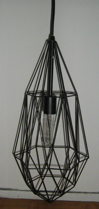 Modern Geometric Teardrop Diamond Shape Caged Ceiling Light