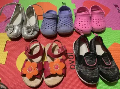 5 pairs of girls shoes (4 size 7s, 1 size 8), View more