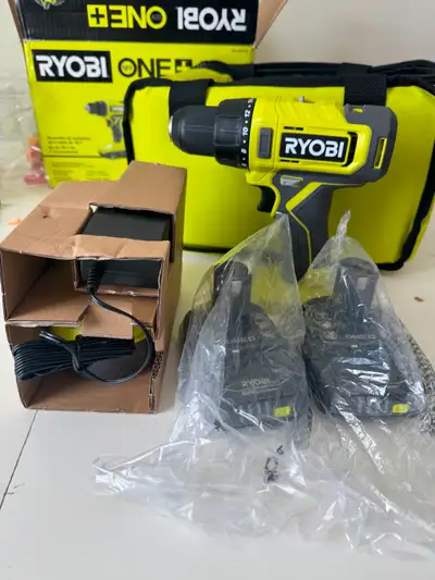 Brand New Ryobi 18V ONE+ Drill Kit (2 Batteries + Charger + Bag), View more