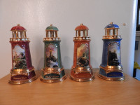 Set of 4 Thomas Kinkade Lighthouses