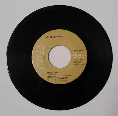 7-inch 45 rpm Juke Box Records / Vinyl Albums - 1. John Denver Calypso Vinyl Record Album * RCA Vict...