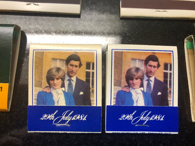 Lady Diana  prince Charles wedding matches  $17 in Arts & Collectibles in Strathcona County - Image 2