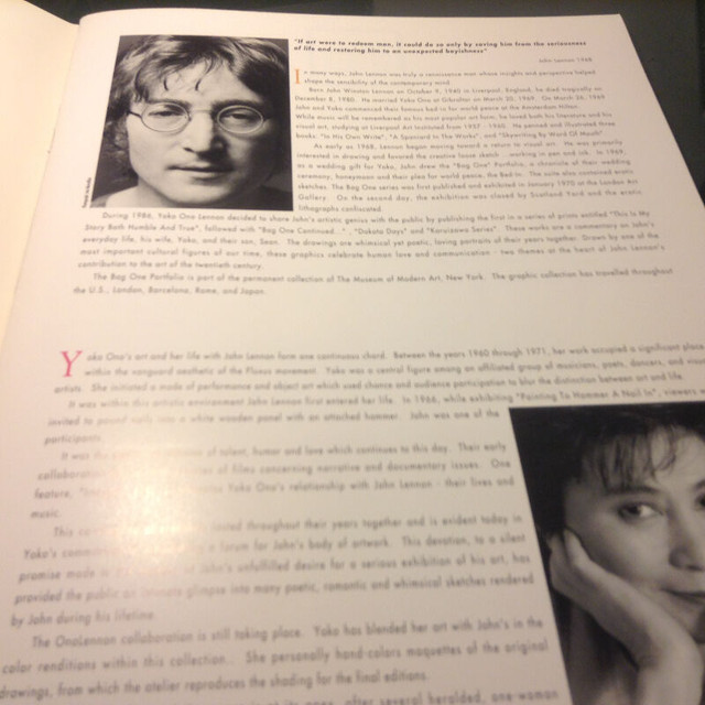 Collection of Papers and Book of the Exhibition John Lennon in Arts & Collectibles in Vancouver - Image 2