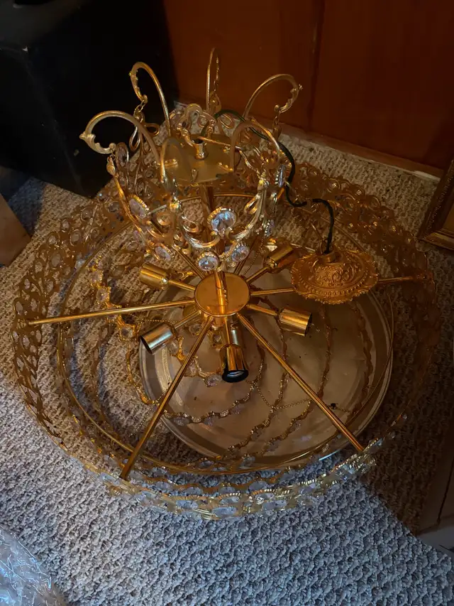chandelier.( Gold plated) in Indoor Lighting & Fans in Ottawa - Image 3