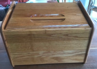 Quality Solid Oak Bread Storage Bin/Box