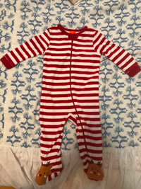 JOE FRESH 6-12-month Candy Cane Christmas Baby Sleepwear Pajamas