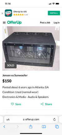 JENSEN 10 INCH x2 SPEAKER BOX and AMP