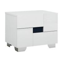 Nightstands (2), Glossy White 18"