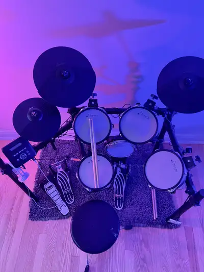 Electric Drum Kit w/ Double Pedal - Excellent Condition, View more