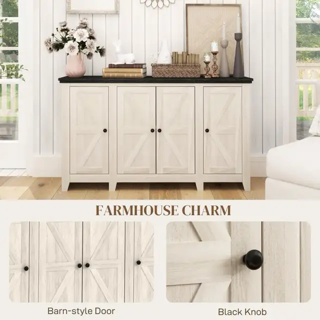 Beautiful Wood grain rustic Sideboard, Buffet Cabinet  in Hutches & Display Cabinets in Markham / York Region - Image 7