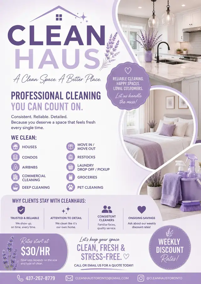 BOOK TODAY! Airbnb/Condo/House Cleaners 
