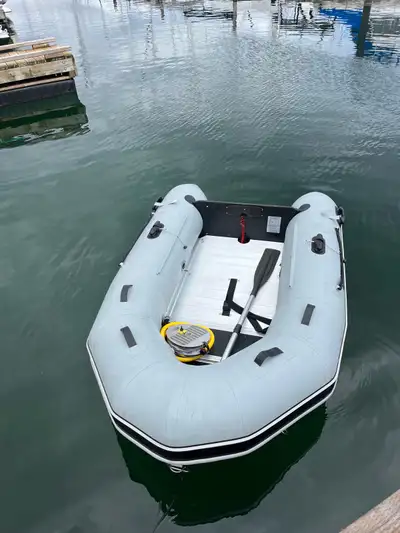 I'm selling a minimally used 8 foot Mercury Quicksilver 250 Sport Inflatable Boat with solid top of...