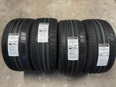 BRAND NEW!! NEVER BEEN USED!! Set of 4X 245 30 R 20 Continental sport contact 6 ultra high performan...