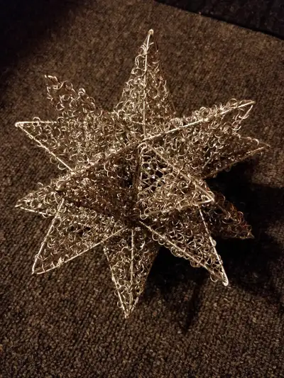 Beautiful Metal Ornament/Decoration, 3 Dimensional Star, View more