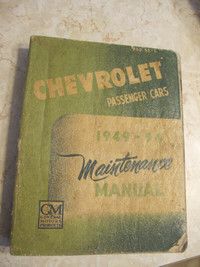 Original 1949-1954 Chevrolet Car Shop Service Manual