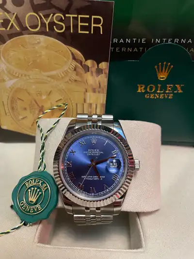 men’s blue dial watch, View more