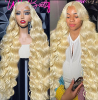 Perruque Lace Front Wig Body Wave Naturelle Blond Miel, Cheveux 