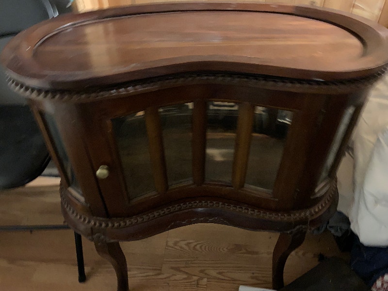 Antique bar with removable tray Hutches & Display