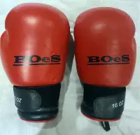 BOeS 16oz Molded Foam Boxing Gloves - adjustable velcro fit