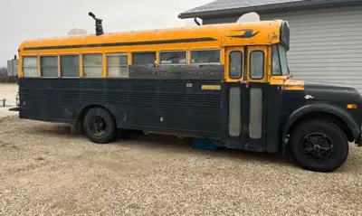 1978 bluebird Bus, Turn key condition, insured, and registered still, 350 propane engine, Diesel hea...