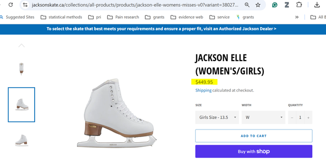 Jackson Elle with Mirage blade, size Y13.5W - Excellent conditio in Skates & Blades in Hamilton - Image 8