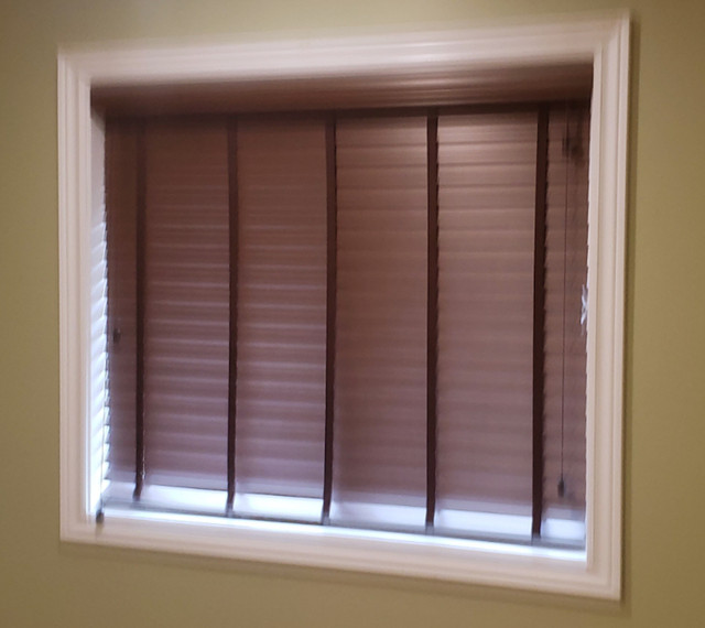 Horizontal Blind, Faux Wood #4 in Window Treatments in Windsor Region - Image 2