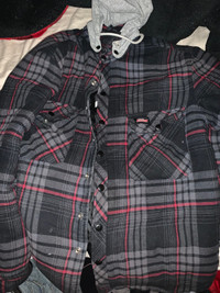 Dickies plad jacket with hood Medium