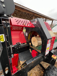 Firewood processor with live deck infeed