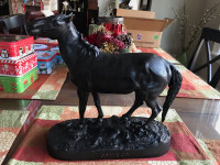 LARGE AND VERY HEAVY CAST IRON HORSE STATUE CHICAGO CRANE CO.