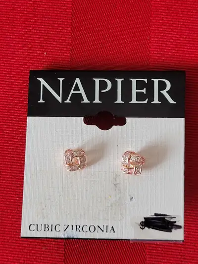 BRAND NEW NAPIER, CUBIC ZIRCONIA EARRINGS!!! $15.00 PLUS SHIPPING YOU CAN PICK THEM UP OR I CAN SHIP...