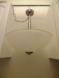CEILING LIGHT LARGE GLASS BOWL (MATCHING PAIR)