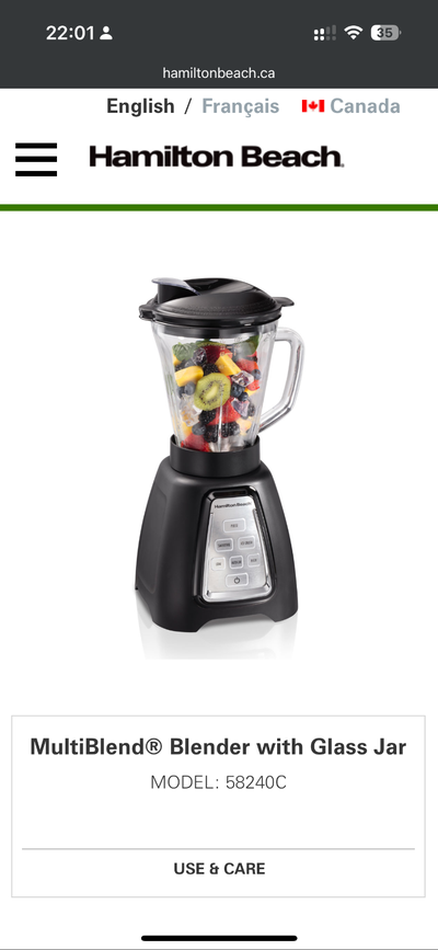 MultiBlend® Blender with Glass JarMODEL: 58240C, View more