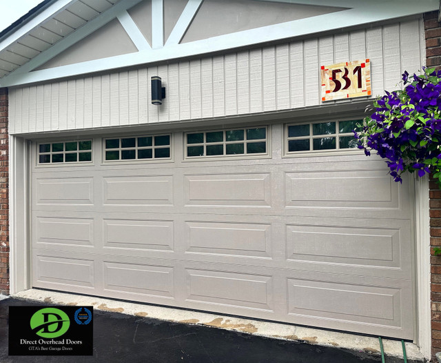 16x7 WHITE CARRIAGE GARAGE DOORS …….. $2500 INSTALLED  in Garage Doors & Openers in Mississauga / Peel Region - Image 2