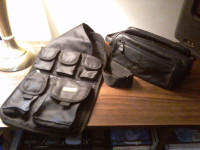 Shoulder Bag & Perry Eliis Leather Shaving Kit Bag (New)
