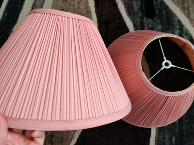 2 beautiful fabric lampshades, View more