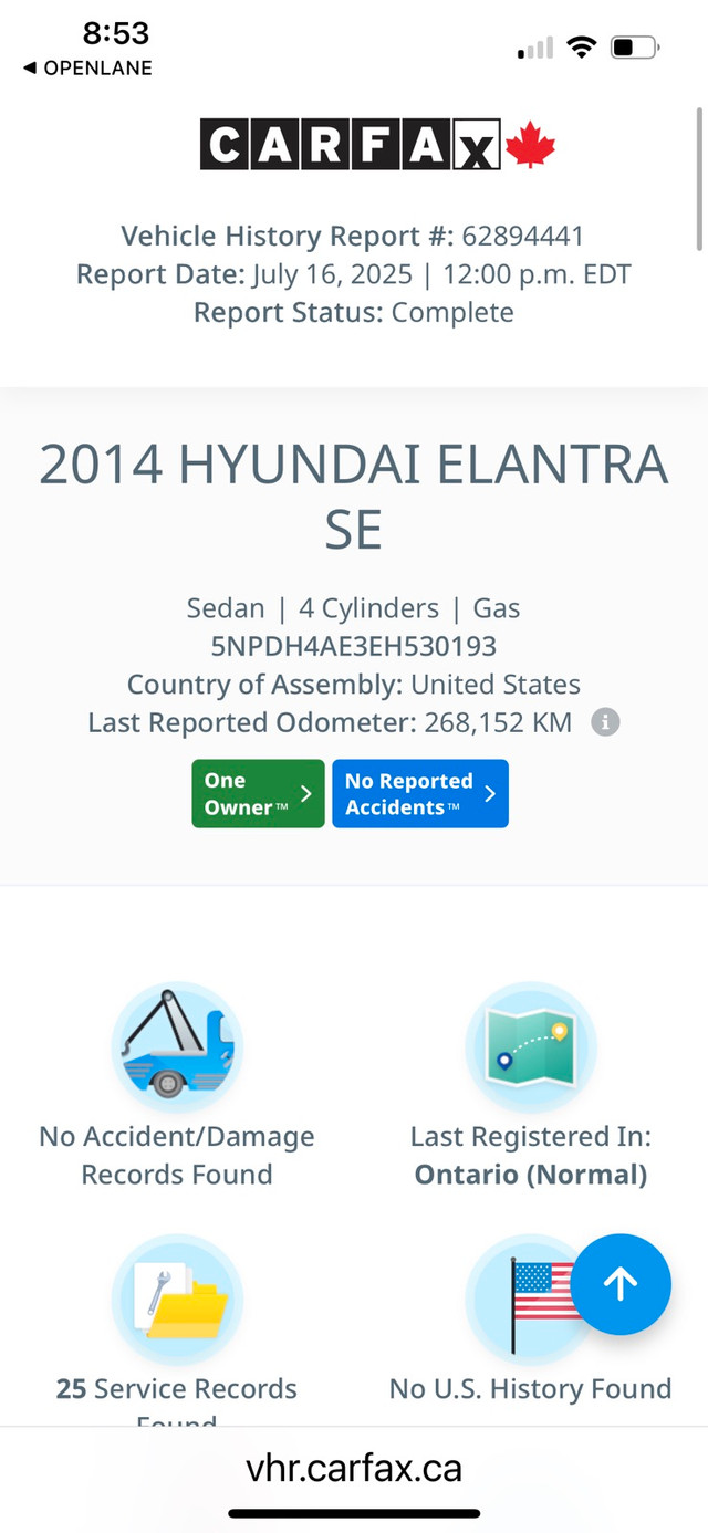 2014 Hyundai Elantra, Sunroof, Camera, One Owner,  Quick Sale in Cars & Trucks in City of Toronto - Image 4