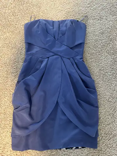 LADIES PURPLE STRAPLESS DRESS, View more