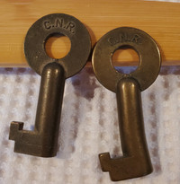 Canadian National Railway Barrel Keys