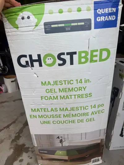 Brand New GhostBed Majestic 14” Queen Gel Memory Foam Mattress , View more