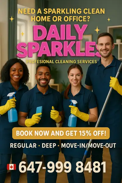 AFFORDABLE and RELIABLE!!! Looking for a sparkling clean home or office? Let Daily Sparkles take the...