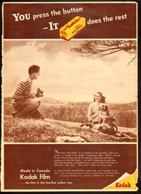 1940s full-page (11 x 15) authentic magazine ad for Kodak Film